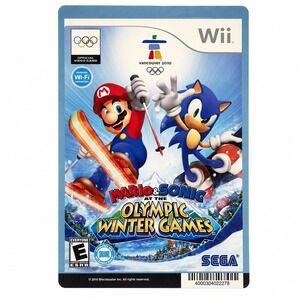 Blockbuster Backer Card Mario & Sonic Olympic Winter Games Wii 5x8 Display